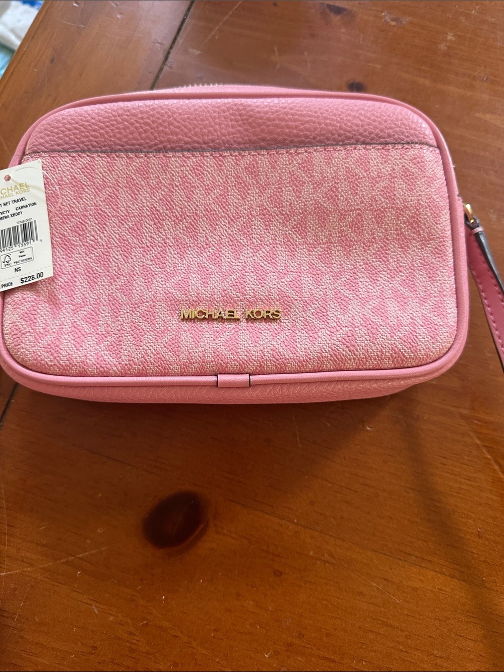 Michael Kors Pink Signature Logo Camera Crossbody - Picture 3 of 5